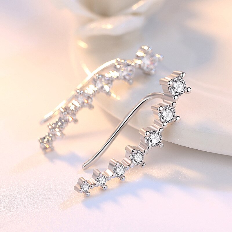 Earring for Women Korean Accessories Four Claws Seven Stars Zircon Student Accessories French Ear Female