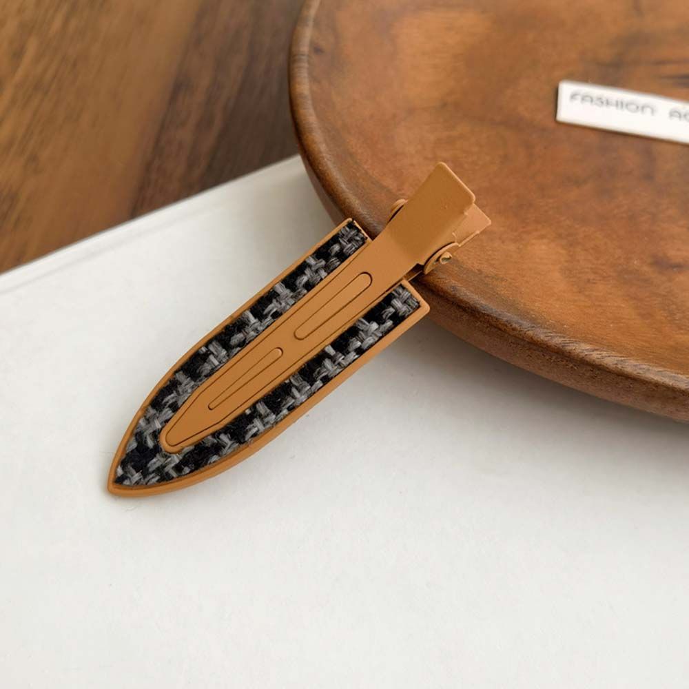 Pinces à cheveux sans plis, Barrettes tricotées, motif pied-de-poule, sans , Clip à boucles, maquillage, Clip à frange: 7