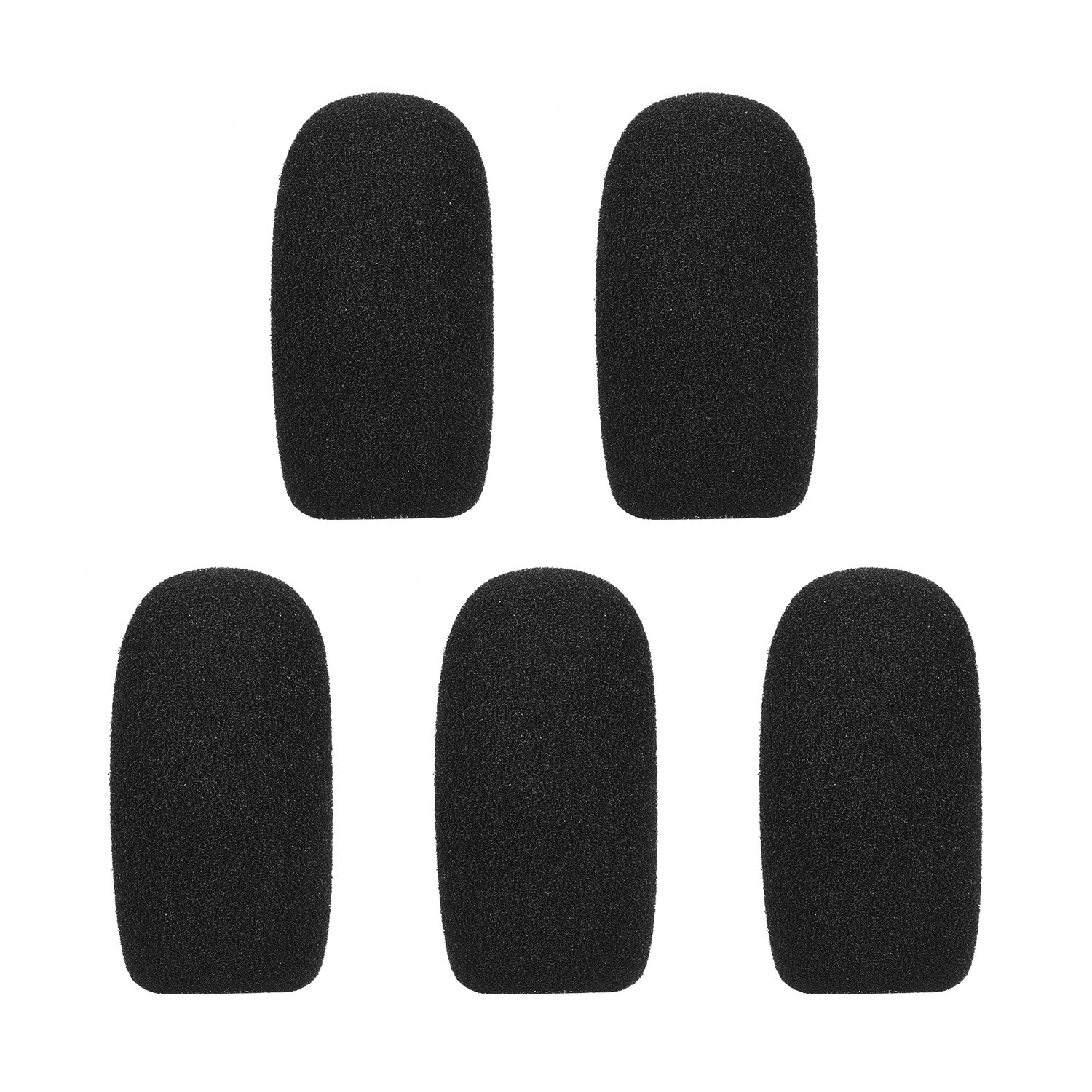 Mini Microphone Windscreens Mic Foam Covers for Lapel Lavalier Headset Microphone Black, Pack of 5pcs