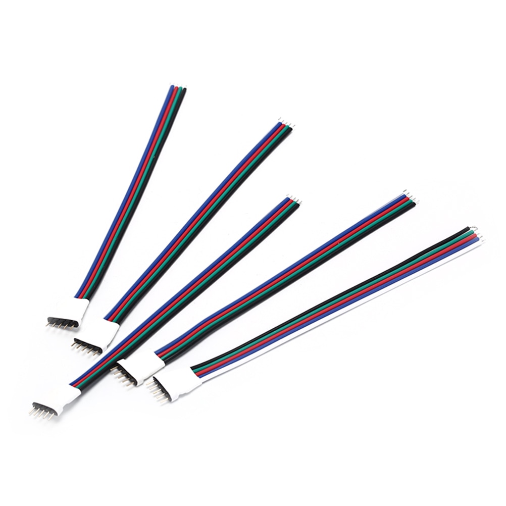 Mannelijke 5 stks/partij LED Strip 5 Pin Connector 5 P Kabel 15cm voor SMD RGBW RGBWW Draad RGB Extension