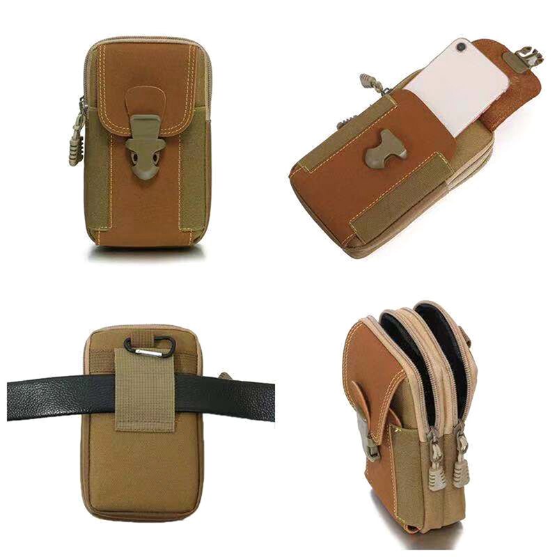 Bolsa de lona impermeable para teléfono móvil, funda tipo billetera, cinturón, monedero, funda para teléfono