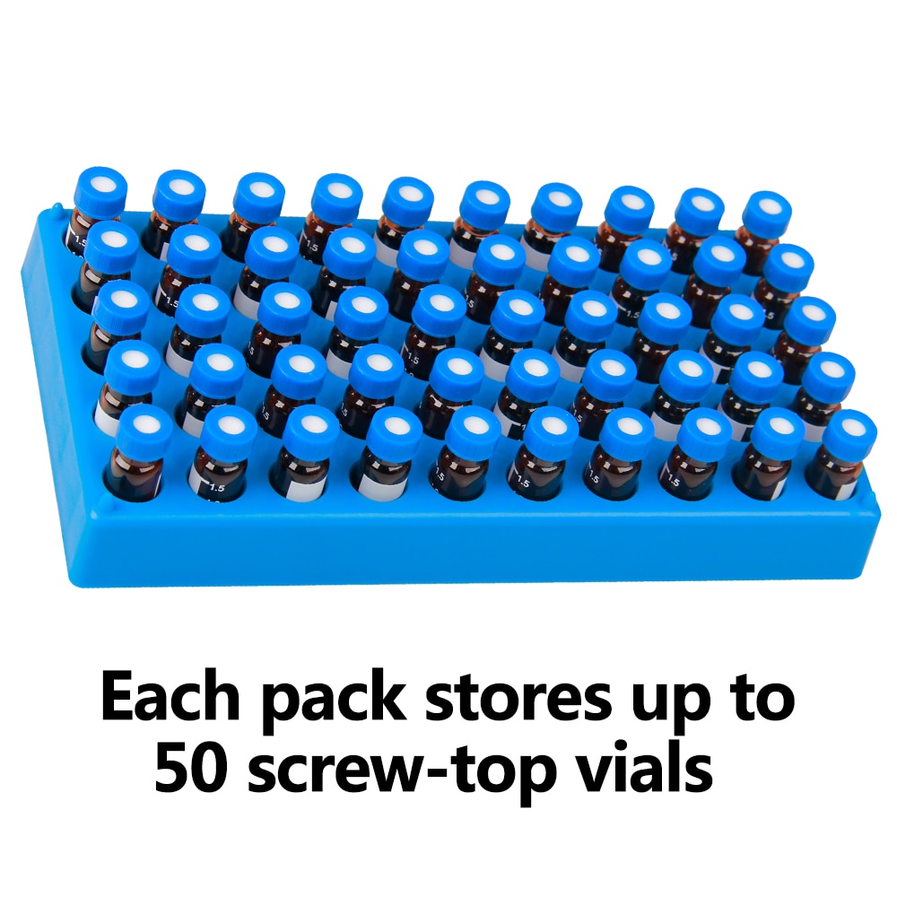 FOURE'S SCIENTIFIC 2 Pack Plastc Vial Rack 50 Hold... – Grandado