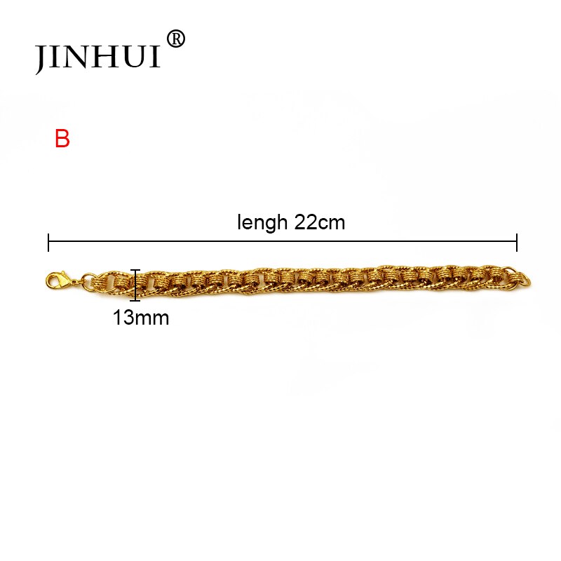 Jin hui moda nova etiópia africana cor de ouro dos homens pulseira feminino festa ornamento presentes de luxo para amigos dubai bangle jóias: B