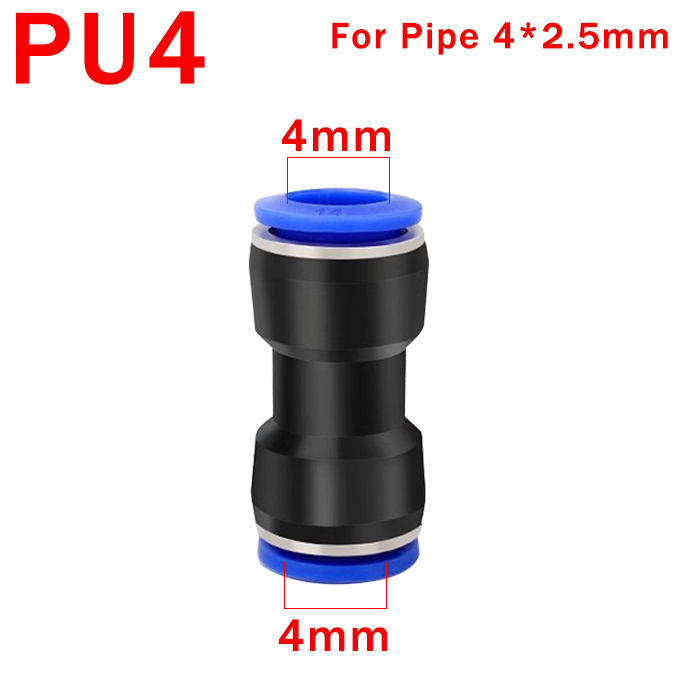 10 st pneumatiska kopplingar snabbluftkoppling slangkoppling plast pu  pg 4mm 6mm 8mm 10mm 12mm tryck in i rörplugg: Transparent