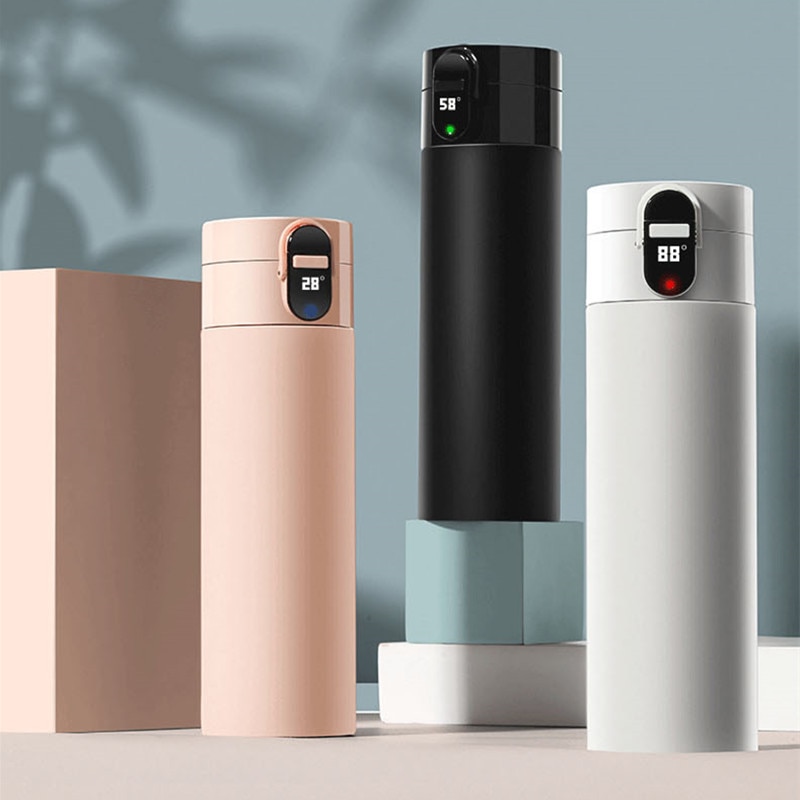 Smart Water Bottle Temperature Display Vacuum Bottle USB Charging Thermos 24H Cup 320mL Drinking Reminder Insulated Bottle