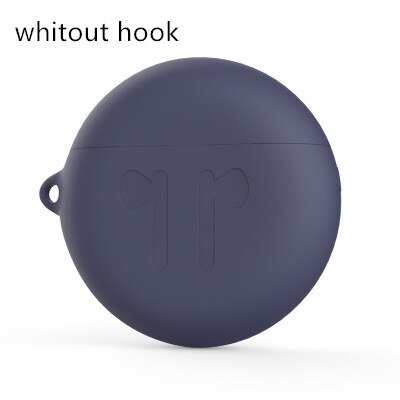 Siliconen Case Voor Huawei Freebuds 3 Headset Case Effen Kleur Draadloze Bluetooth Oortelefoon Beschermhoes Accessoires Met Haak: dark blue 4