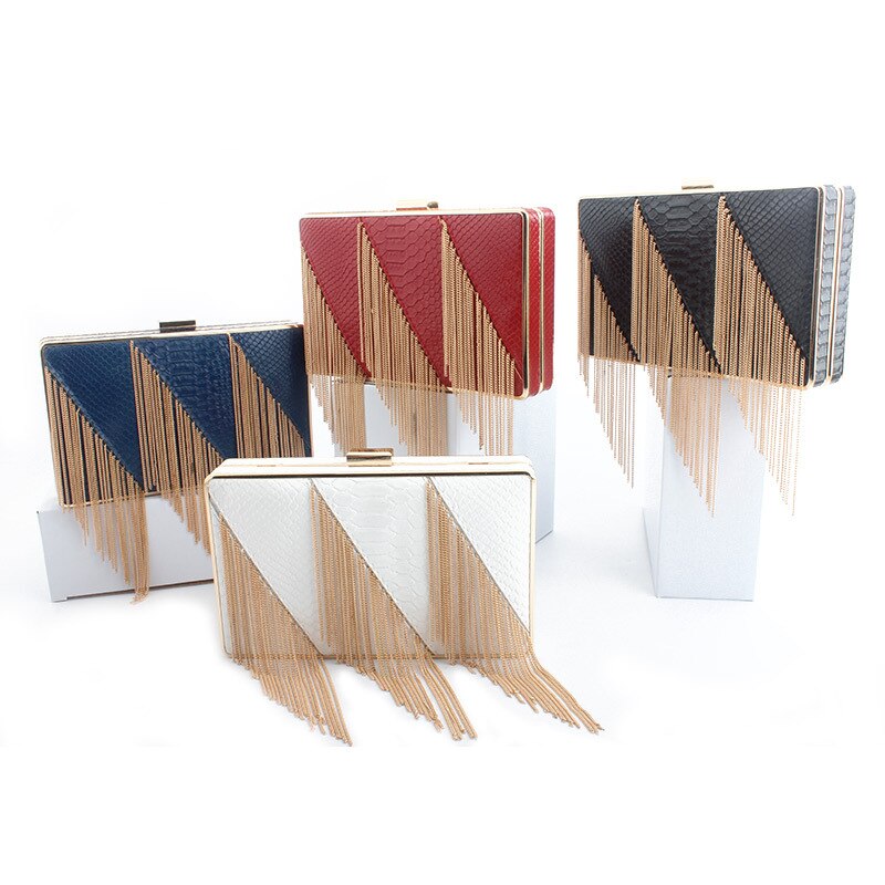 Frauen Quaste Kupplung Abend Taschen Kette Schulter Bote Tasche Krokodil Leder Geldbörse Abend Taschen Für Hochzeit Tasche