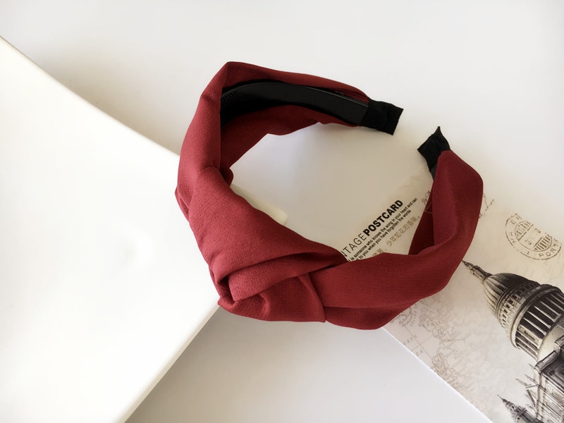 Einfarbig Haarbänder Turban Haar Lünette Nicht-Unterhose Zahn Frauen Elastische Stirnband Zwischen Knoten Haar Zubehör: Armee Grün