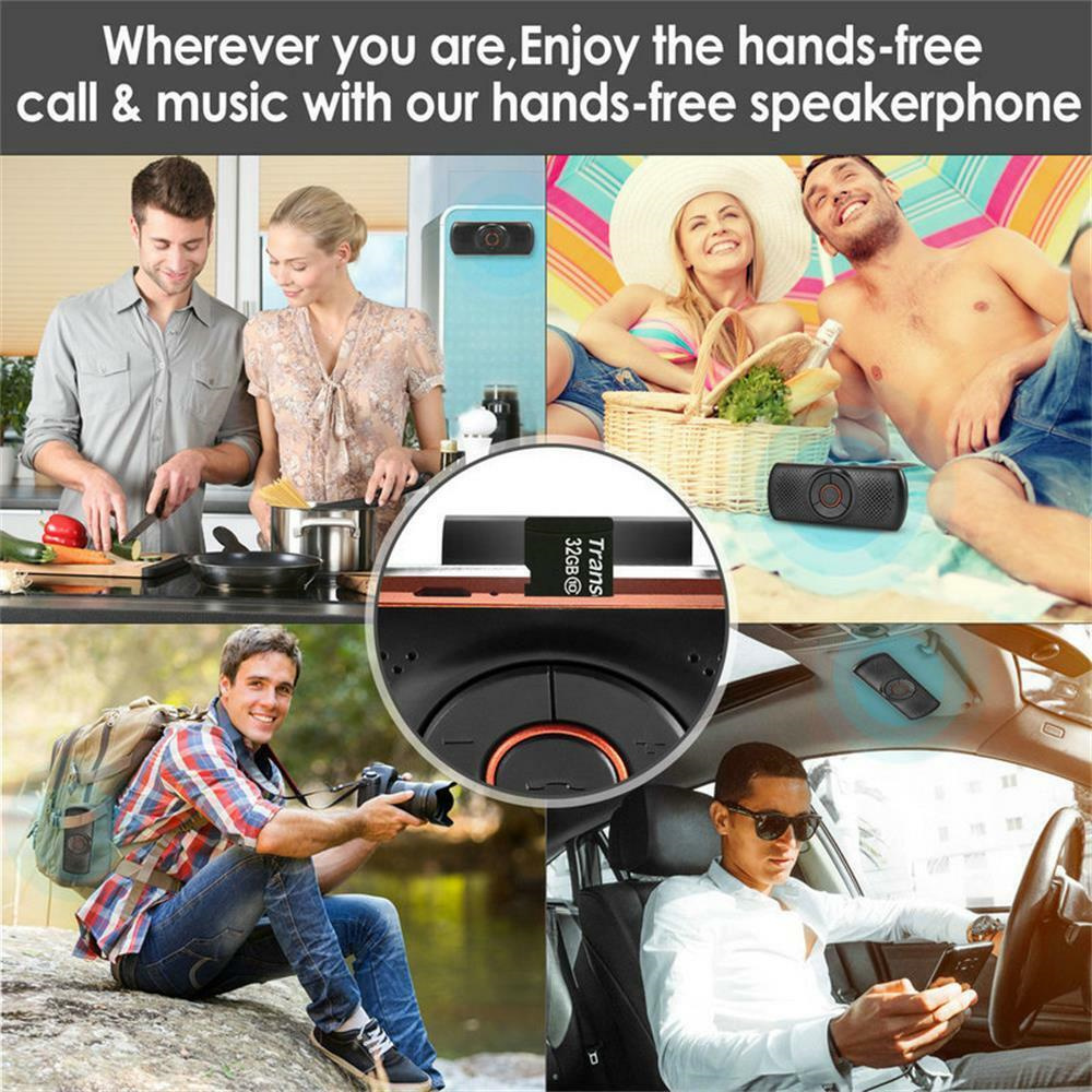 Draadloze Bluetooth-Compatibele Carkit Set Handsfree Speakerphone Multipoint Zonneklep Speaker Voor Telefoon Smartphones Auto B-T