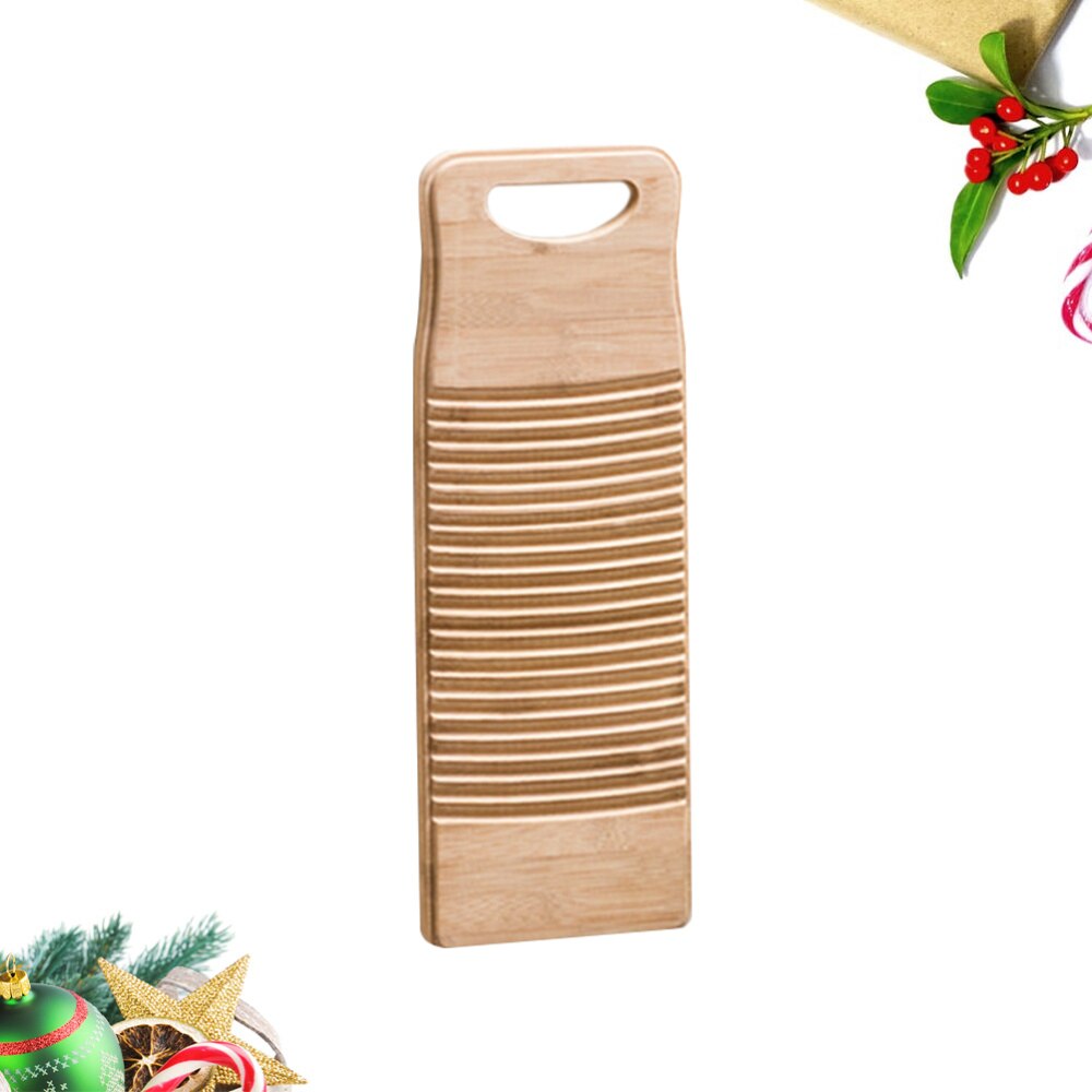 Solid Bamboo Scrubbing Board Anti-slip Laundry Washboard Cleaning Washing Board for Home Shop - 40cm: Picture 1 1