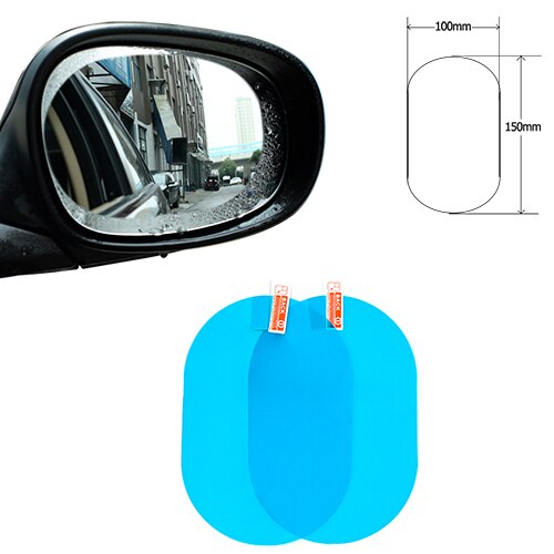 Anti-tåge bil spejl vindue klar film bil bakspejl beskyttende film vandtæt bil klistermærke 2 stk / sæt: 100-150