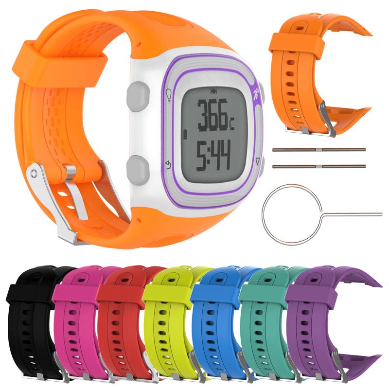 Garmin Forerunner-pulsera de silicona deportiva, repuesto de correa para reloj con herramienta, 8 colores, 10 y 15