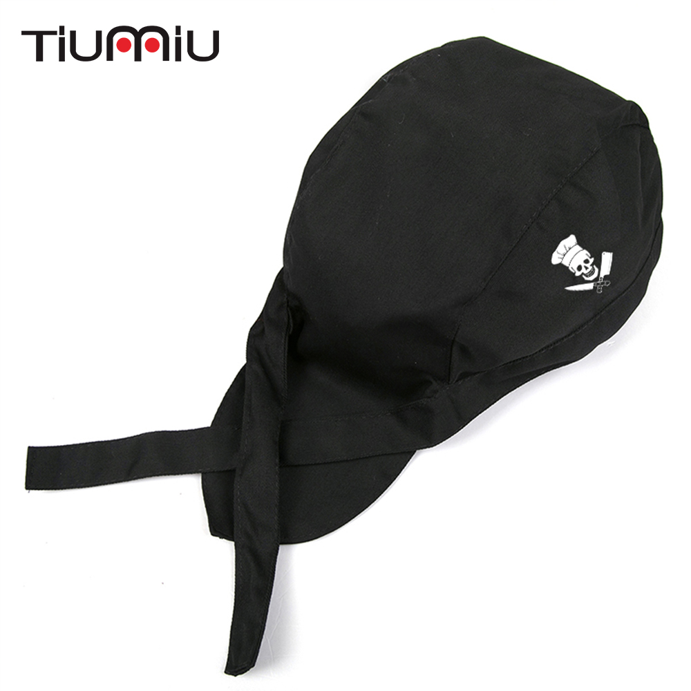 Gorro de Chef Unisex con estampado de calaveras, sombrero pirata para Cocina, Restaurante, camarero, camarero, gorro de trabajo, cantina de Sushi, servicio de comida, gorro de trabajo