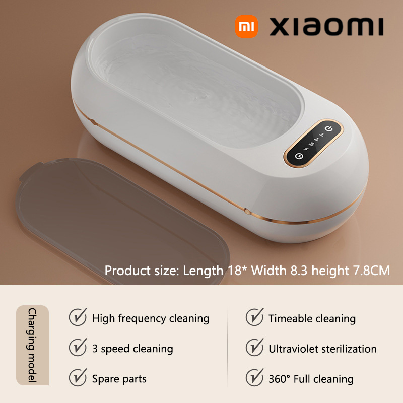 Xiaomi Multifunctionele elektrische beugeldoos Reinigingsdoos Onzichtbare houder Prothese Reinigingsmachine Sieraden Orthodontische reiniger: WHITE