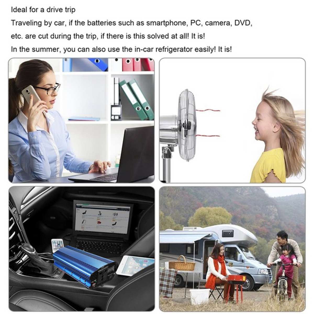 Solar Inverter DC 12V 24V to AC 220V 3000W Modified Sine Wave Inverter Voltage Transformer Converter Power Inverter for Car Home