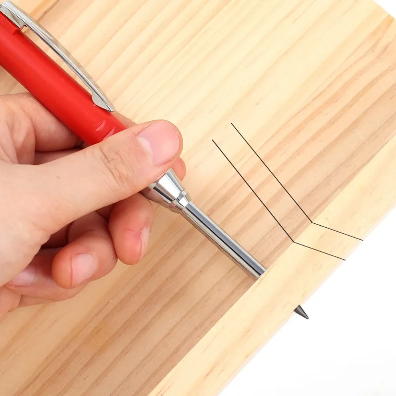Solide Timmerman Potloden met 2.8mm Vullingen Neus Diep Gat Vulpotlood Marker Bouw Potloden Opstellen Architect Tool
