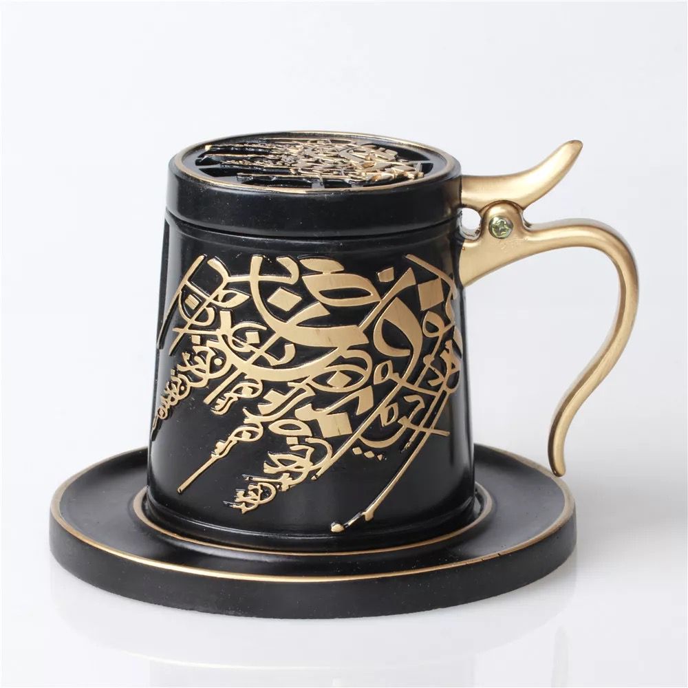 Brûleur d'encens en résine arabe Bakhoor boîte moyen-orient Dukhoon pour porte-brûleur Oud à la maison