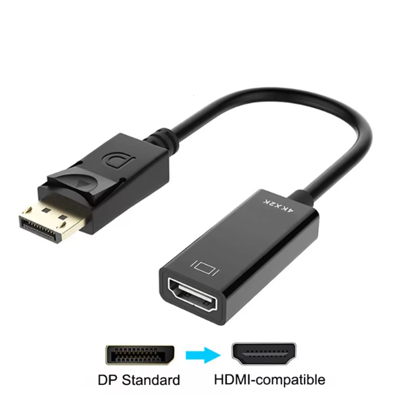 4K DP naar HDMI Adapter Converter Kabel Man-vrouw DisplayPort naar HDMI-compatibele video-audio-adapterkabel voor PC TV Laptop