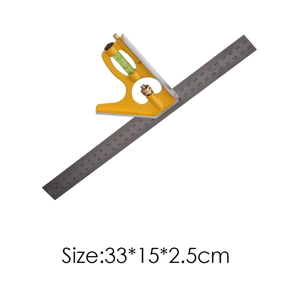 0-180 Graden Verstelbare Multi-functie Roestvrij Staal Combinatie Vierkante Hoek Heerser Gradenboog Meetinstrumenten: Default Title