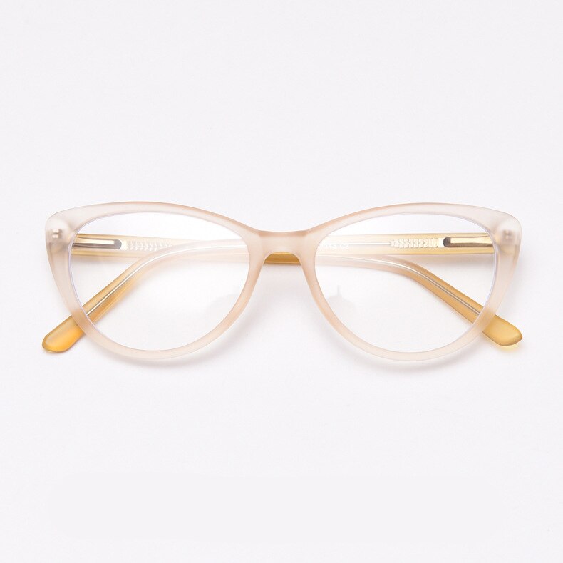 49532 Cat Eye Men Women Matte Glasses Frames Ultralight TR90 Optical Computer Glasses: C3 Matte Tea