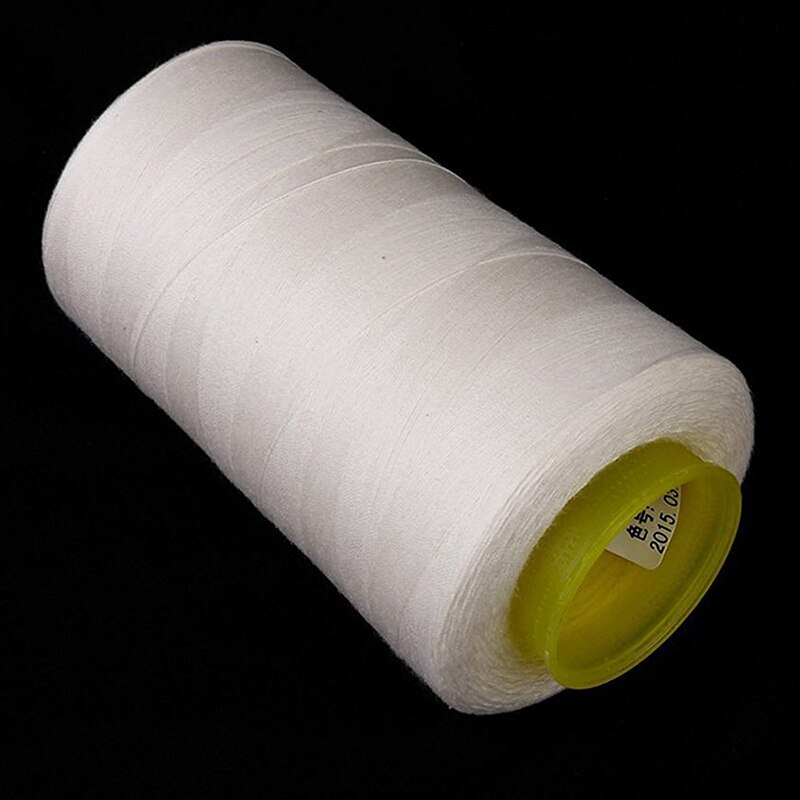 Unbleached cotton sewing thread for sewing machine (white)