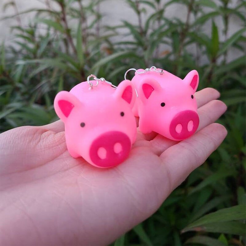 Baby Roze Piggy Oorbellen Piepende Varken Oorbellen Vrouwen Kinderen Mooie Leuke Sieraden