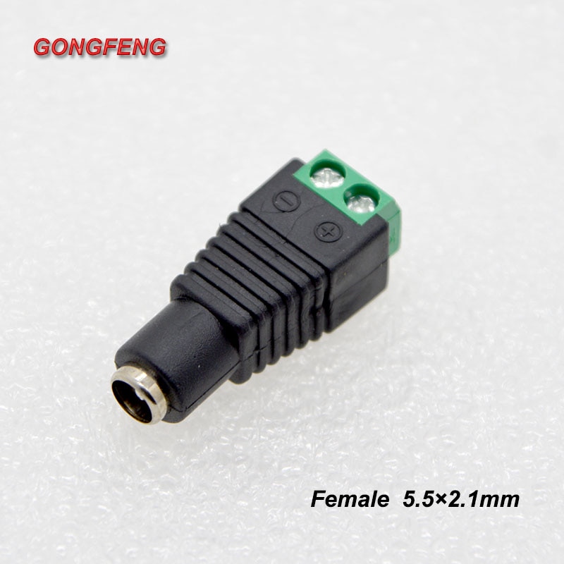 5sets DC Power Socket 5.5X2.1,5.5X2.5 mm 12V DC Power Interface Male And Female Plug Connector Special: 5pcs Female 55 21