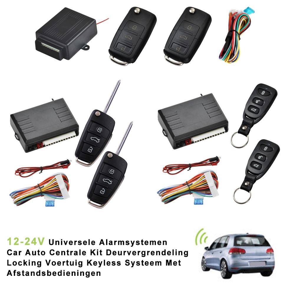 Start stop knap 12-24v universal alarmsystem bil automatisk centralsæt dørlås køretøjs fjernbetjeningssystem auto bil alarm