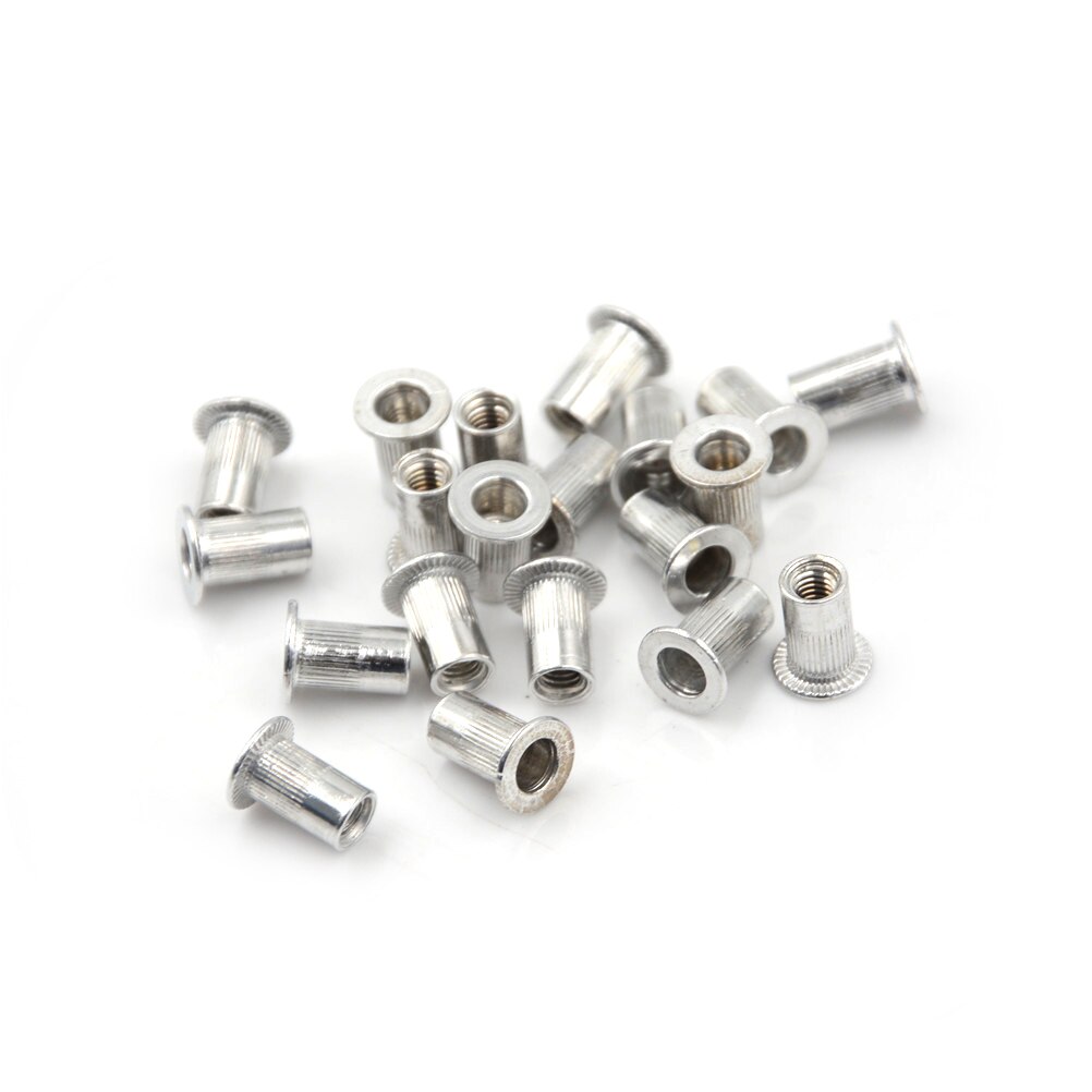20Pcs/lot M4 M5 M6 M8 M10 Aluminum Alloy Rivnut Flat Head Threaded Rivet Insert Cap Rivet Nut