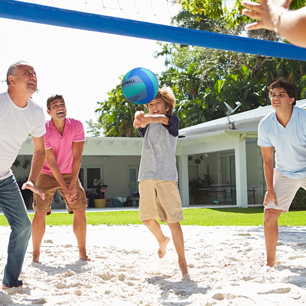 Pelota de voleibol de playa tamaño 5 pelota de voleibol de exteriores de interior suave para juego de entrenamiento de gimnasia juego balón de voleibol de playa