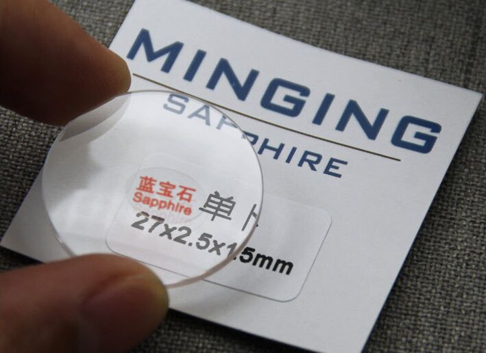 ! 1 pc 1.5mm Enkele Dome Convex Echte Saffier Kristal van maat 30mm tot 40.5mm