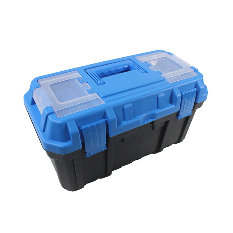 Tool Box Plastic Small Tool Boxes Storage and Organization with Removable Tray for Home Hardware Tool Storage: Blue
