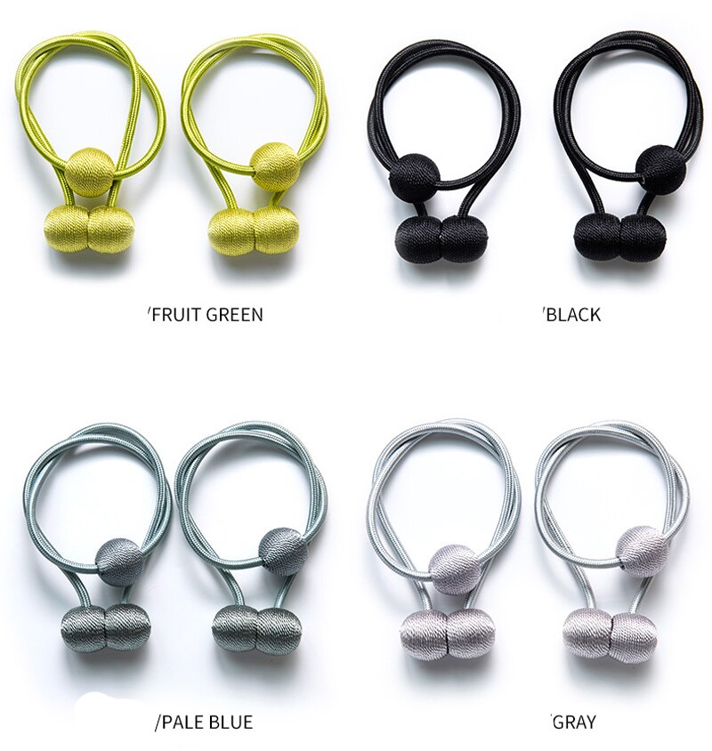 Magnetiska gardinbindningar klämmor legering stickmönster slipsspännen klämmor gardinbindningsring baksidor med kulmagnet