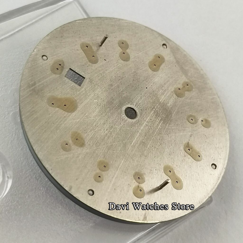 36.5mm Sterile Watch Dial Green Luminous Black/White/Blue Dial Fit NH35 NH35A automatic movement