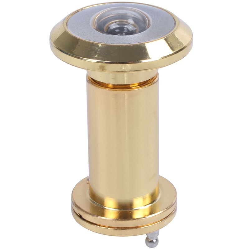 200 Degree Retractable 36-58mm Security Door Viewer Peephole Peep Hole Spyhole + Cover, Gold: Default Title