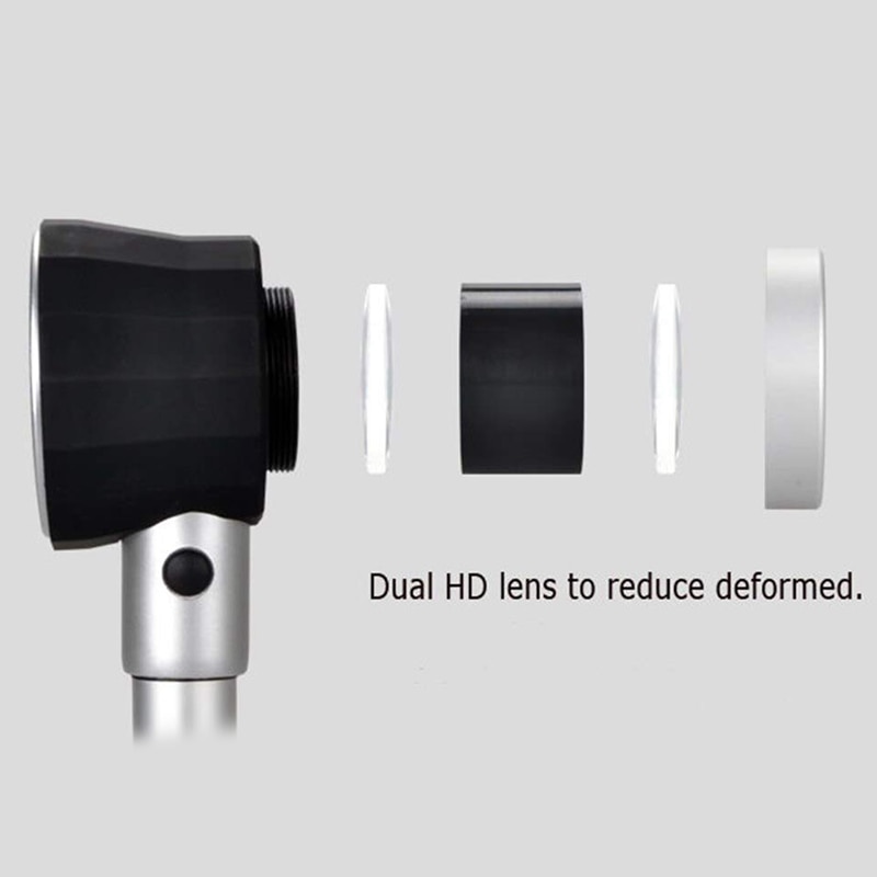 TOP Handheld 45X Folding Linen Tester Metal Magnifiers Cloth Thread Counter Magnifier Magnifying Glass with Light Calibration