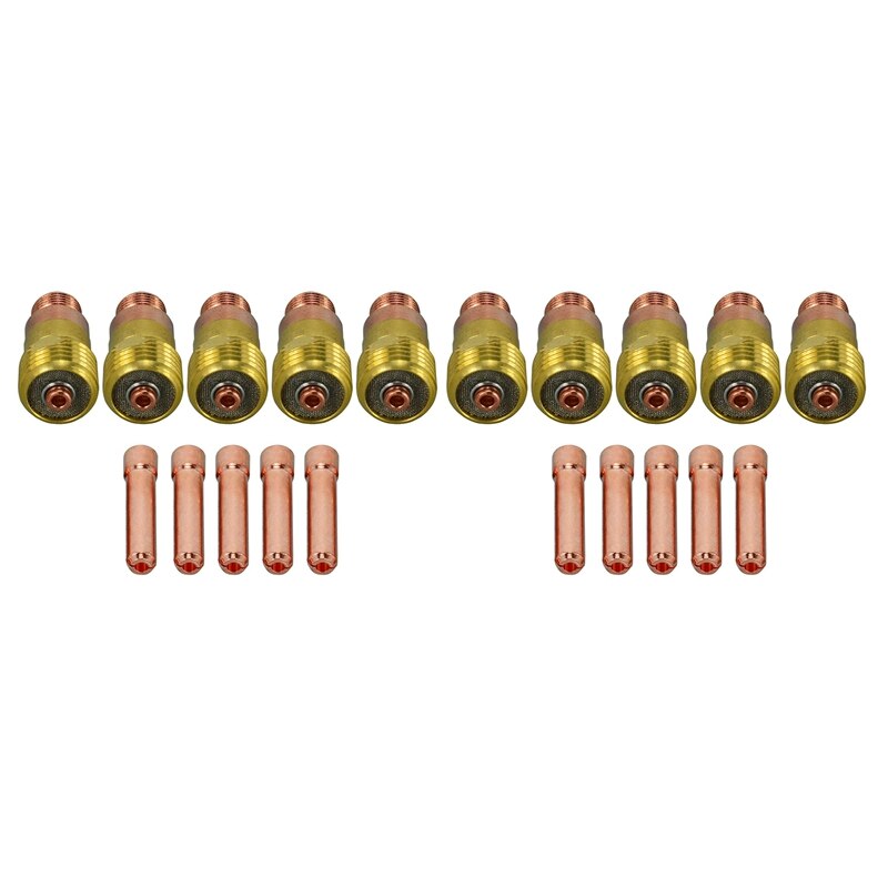 Kit Complet De Collets Et Lentille à Gaz (Gas Lens) Stubby Pour Soudure TIG - Taille 3/32'' - Neuf