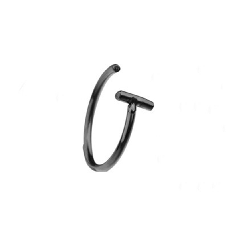 Single Lip Ring Nose Ring Unisex Gothic Nose Stud Trend Party Body Puncture Punk Accessories Lip Nail: black / single