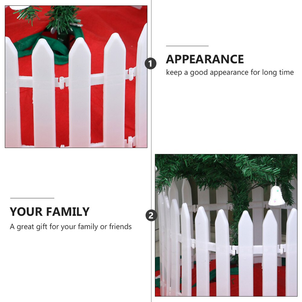 10Pcs White Plastic Fence Christmas Xmas Tree Wedding Party Fence Decoration