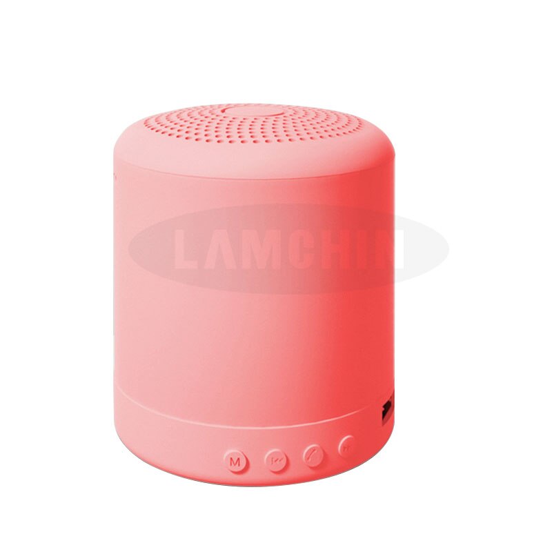 Mini Column Draadloze Bluetooth Speaker Macaron Stereo Luidspreker Waterdicht Bluetooth Speaker Voor Outdoor Douches Subwoofer: Pink