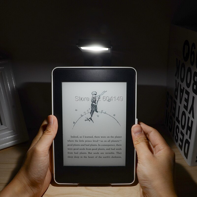 Oplaadbare E-Book Led Light Voor Kindle Papier Usb Led Power Bank Leeslamp 4 Intensiteiten Verlichting Flexibele E Lezen boek Licht