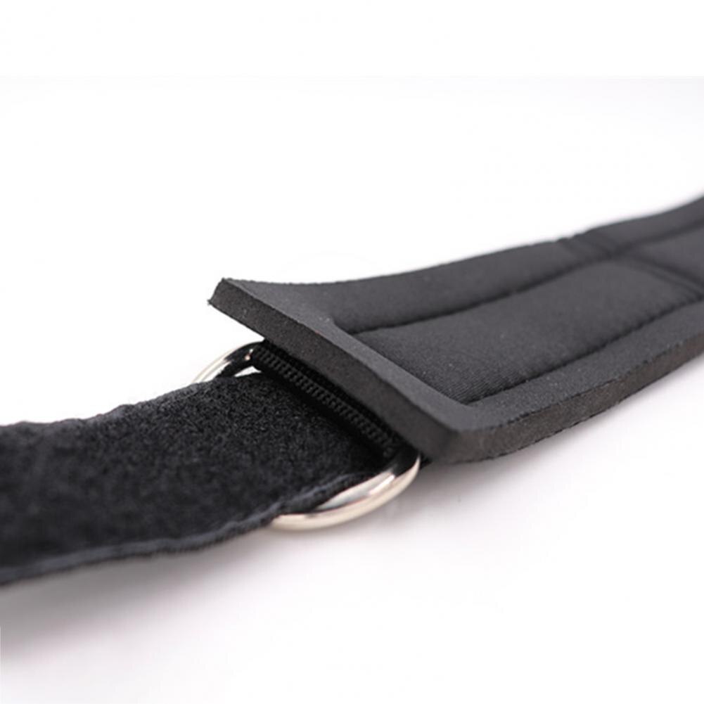 Correas de tobillo acolchadas ajustables para hombre y mujer, puños con 2 anillos en D para gimnasio y Fitness, 1 par