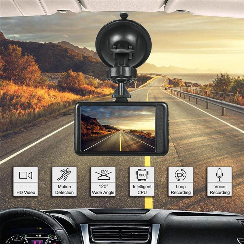 3-inch Full Hd 1080p Car Driver Recorder Vehicle Camera G Sensor With Dashcam Dvr Night Detection Motion Vision Edr T2Q9
