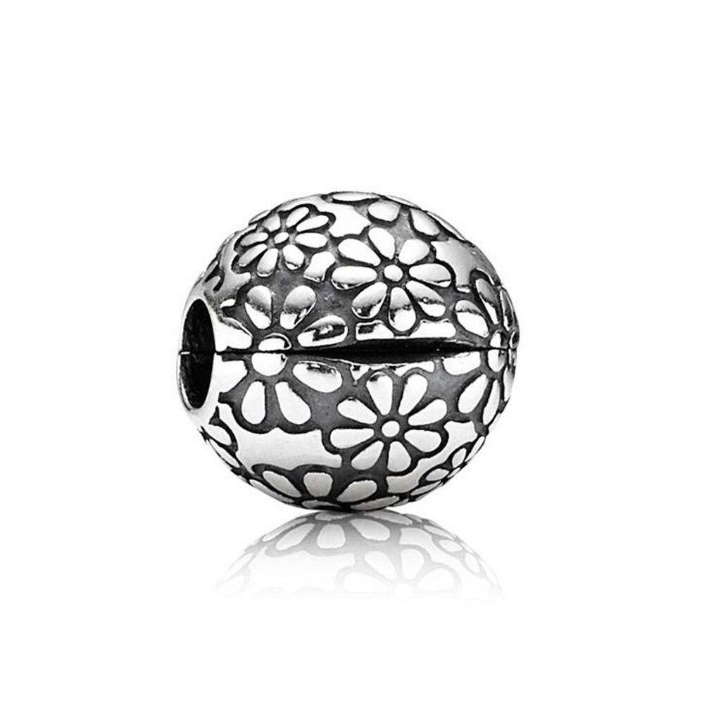 Popular 100% 925 Silver Original Jewelry Shining Crown Letter O Padlock Rock Star Pink Daisy Flower Clip Charm Fit DIY Bracelet: Lavender