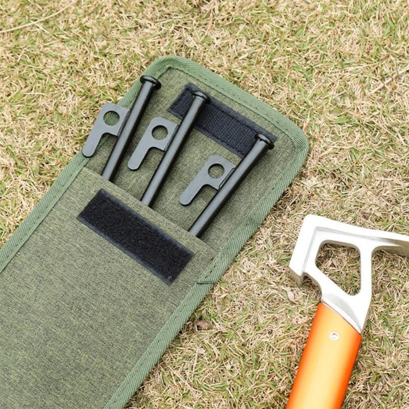 AP28 4 Pcs Heavy Duty Tent Peg Lengthen Steel Outdoor Tent Stakes Ground Stakes for Canopies, Camping, Hiking, Beach Durable
