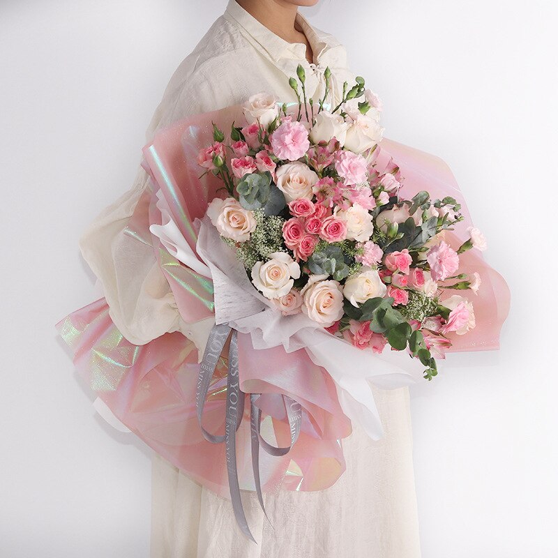 20pcs 60cm Craft paper Waterproof Shiny Flower Wrapping Paper Wrapping Paper Bouquet Floral Packaging Material