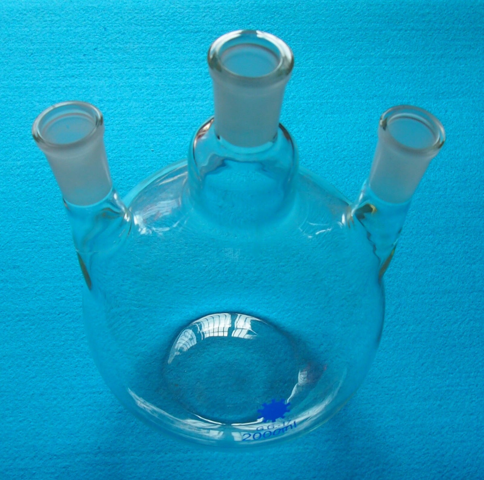 2000ml,24/40,3-Neck,Flat Bottom Glass Flask,2L,Three Necks,Laboratory Vessel