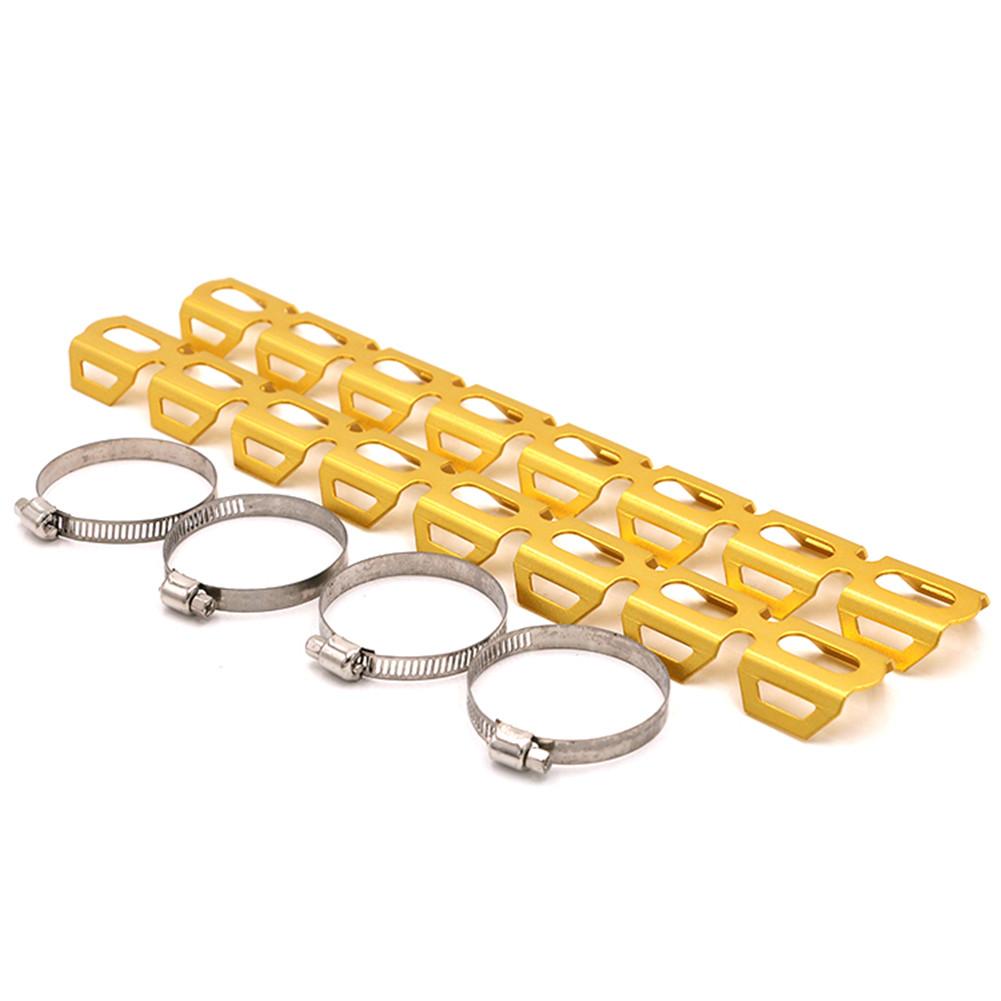 Motorcycle Exhaust Pipe Heat Shield Multi-color High-strength Aluminum Alloy Thermal Protection Shield: Yellow