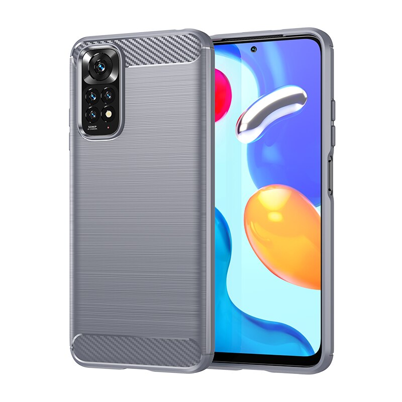Dla Xiaomi Redmi Note 11 globalna obudowa z włókna węglowego dla Xiaomi Redmi Note 11 globalna obudowa dla Redmi Note 11 Pro 5G globalna: Redmi Note11S / Gray