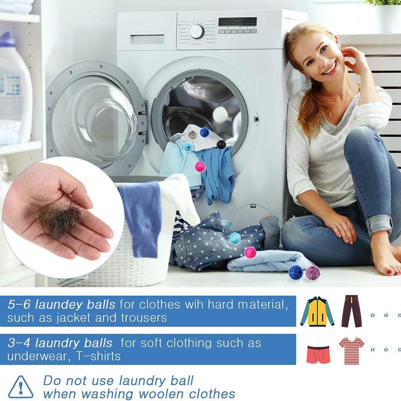 3Pcs/set Color Random Nylon Laundry Ball Decontamination Protecting Washing Machine and Removal Ball Laundry Washing Fluff M8Z9